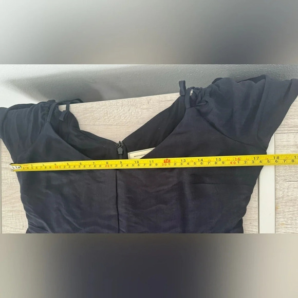 Anthropologie Carina Open-Shoulder Dress Moulinette Soeurs Black Size Small - Picture 7 of 10